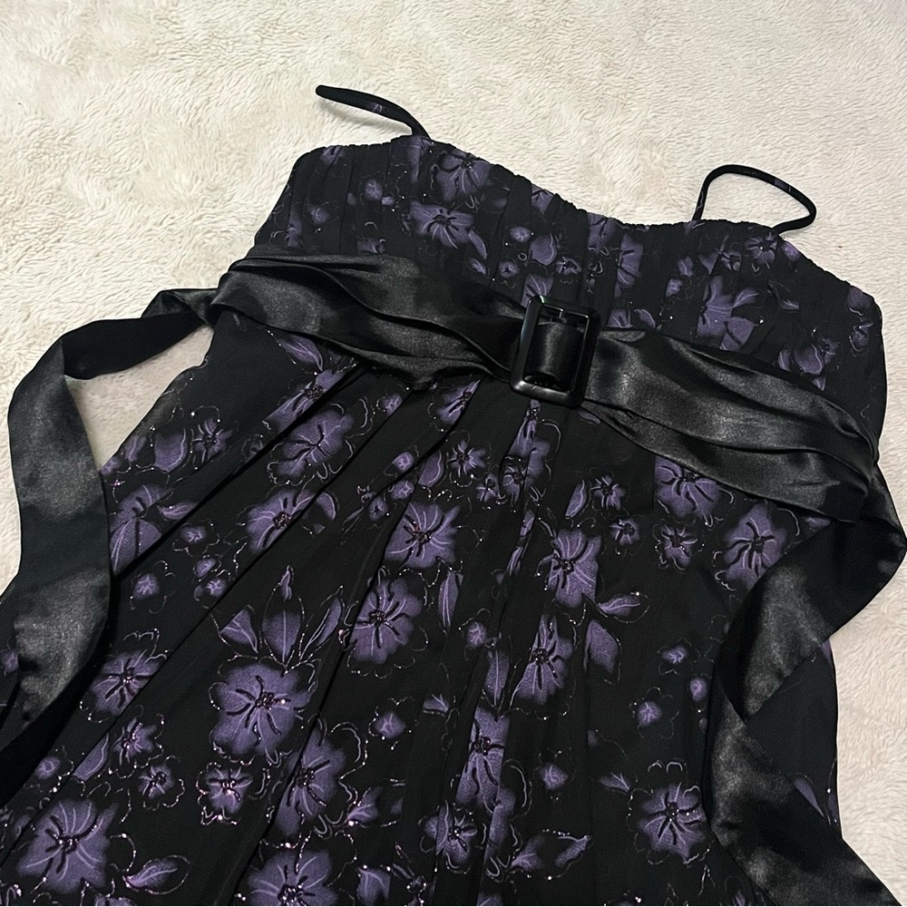 Jessica Elegant Black And Purple Dress